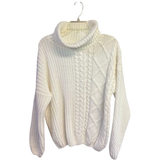 Primark Womans Cable Cowl Neck Sweater Ivory NWOT - Picture 1 of 7